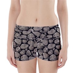 Rock Stone Seamless Pattern Boyleg Bikini Wrap Bottoms by Nexatart