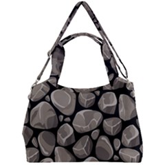 Rock Stone Seamless Pattern Double Compartment Shoulder Bag