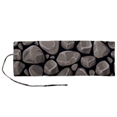 Rock Stone Seamless Pattern Roll Up Canvas Pencil Holder (m) by Nexatart