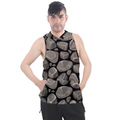 Rock Stone Seamless Pattern Men s Sleeveless Hoodie