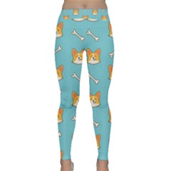 Cute Corgi Dog Face Pattern Classic Yoga Leggings by Nexatart