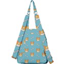 Cute Corgi Dog Face Pattern Center Zip Backpack View2