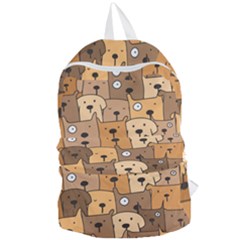 Cute Dog Seamless Pattern Background Foldable Lightweight Backpack by Nexatart