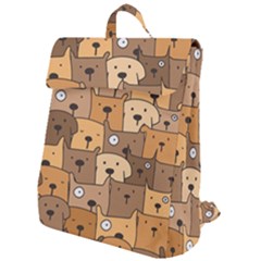 Cute Dog Seamless Pattern Background Flap Top Backpack by Nexatart