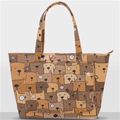 Cute Dog Seamless Pattern Background Back Pocket Shoulder Bag  by Nexatart