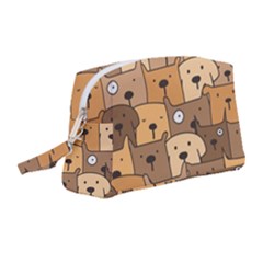 Cute Dog Seamless Pattern Background Wristlet Pouch Bag (medium) by Nexatart