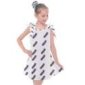 Japan Cherry Blossoms On White Kids  Tie Up Tunic Dress View1