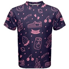 Various Cute Girly Stuff Seamless Pattern Men s Cotton Tee by Nexatart