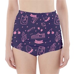 Various Cute Girly Stuff Seamless Pattern High-waisted Bikini Bottoms by Nexatart