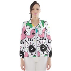 Funny Monster Pattern Women s Windbreaker by Nexatart