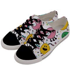 Funny Monster Pattern Men s Low Top Canvas Sneakers by Nexatart