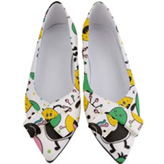 Funny Monster Pattern Women s Bow Heels