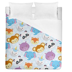 Animal Faces Collection Duvet Cover (queen Size)