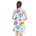 Animal Faces Collection Halter Neckline Chiffon Dress  View2