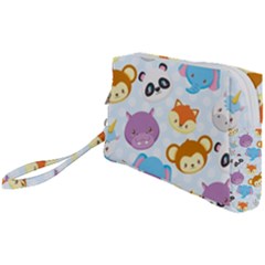 Animal Faces Collection Wristlet Pouch Bag (small) by Nexatart