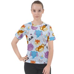 Animal Faces Collection Women s Sport Raglan Tee