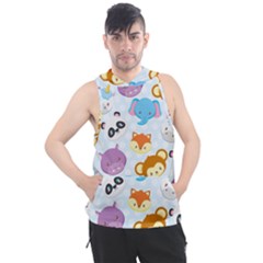 Animal Faces Collection Men s Sleeveless Hoodie by Nexatart