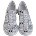 Circle Shape Pattern With Cute Owls Coloring Book Women s Lightweight Slip Ons View1