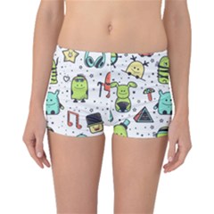 Seamless Pattern With Funny Monsters Cartoon Hand Drawn Characters Colorful Unusual Creatures Boyleg Bikini Bottoms by Nexatart