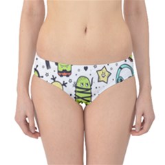 Seamless Pattern With Funny Monsters Cartoon Hand Drawn Characters Colorful Unusual Creatures Hipster Bikini Bottoms by Nexatart