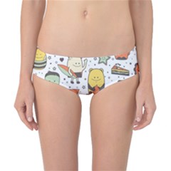 Funny Seamless Pattern With Cartoon Monsters Personage Colorful Hand Drawn Characters Unusual Creatu Classic Bikini Bottoms by Nexatart