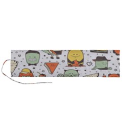 Funny Seamless Pattern With Cartoon Monsters Personage Colorful Hand Drawn Characters Unusual Creatu Roll Up Canvas Pencil Holder (l) by Nexatart