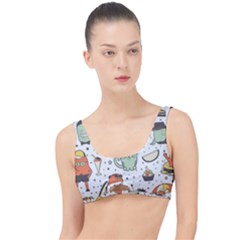 Funny Seamless Pattern With Cartoon Monsters Personage Colorful Hand Drawn Characters Unusual Creatu The Little Details Bikini Top by Nexatart