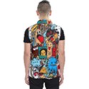 Abstract Grunge Urban Pattern With Monster Character Super Drawing Graffiti Style Men s Puffer Vest View2