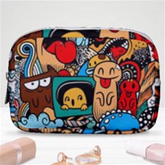 Abstract Grunge Urban Pattern With Monster Character Super Drawing Graffiti Style Make Up Pouch (small) by Nexatart