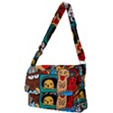 Abstract Grunge Urban Pattern With Monster Character Super Drawing Graffiti Style Full Print Messenger Bag (L) View1