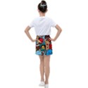 Abstract Grunge Urban Pattern With Monster Character Super Drawing Graffiti Style Kids  Tennis Skirt View2