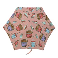 Cute Kawaii Food Seamless Pattern Mini Folding Umbrellas by Nexatart