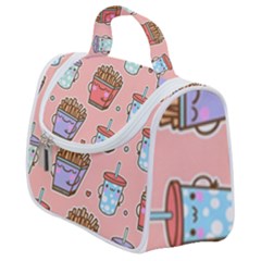 Cute Kawaii Food Seamless Pattern Satchel Handbag