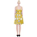 Pattern With Basketball Apple Paint Back School Illustration Spaghetti Strap Velvet Dress View2