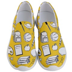 Pattern With Basketball Apple Paint Back School Illustration Men s Lightweight Slip Ons by Nexatart