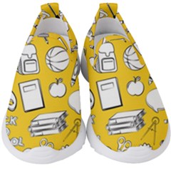 Pattern With Basketball Apple Paint Back School Illustration Kids  Slip On Sneakers by Nexatart