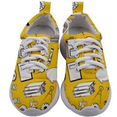 Pattern With Basketball Apple Paint Back School Illustration Kids Athletic Shoes