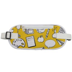 Pattern With Basketball Apple Paint Back School Illustration Rounded Waist Pouch