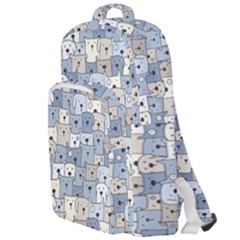 Cute Dog Seamless Pattern Background Double Compartment Backpack by Nexatart