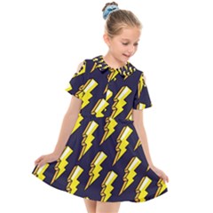 Pop Art Pattern Kids  Short Sleeve Shirt Dress by Nexatart