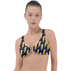 Pop Art Pattern Ring Detail Bikini Top