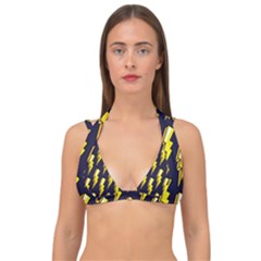 Pop Art Pattern Double Strap Halter Bikini Top