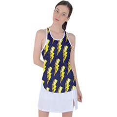 Pop Art Pattern Racer Back Mesh Tank Top