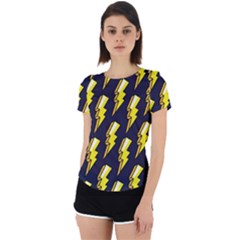 Pop Art Pattern Back Cut Out Sport Tee