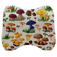 Mushroom Seamless Pattern Velour Head Support Cushion by Nexatart