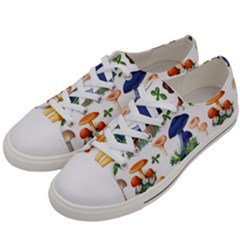 Mushroom Seamless Pattern Women s Low Top Canvas Sneakers by Nexatart