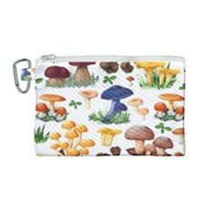 Mushroom Seamless Pattern Canvas Cosmetic Bag (medium) by Nexatart