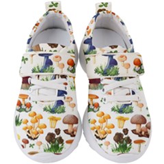 Mushroom Seamless Pattern Kids  Velcro Strap Shoes by Nexatart