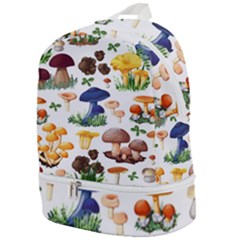 Mushroom Seamless Pattern Zip Bottom Backpack