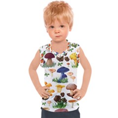 Mushroom Seamless Pattern Kids  Sport Tank Top